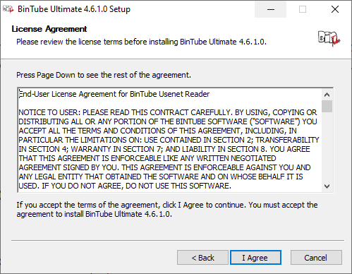 Bintube Newsreader License Agreement 3