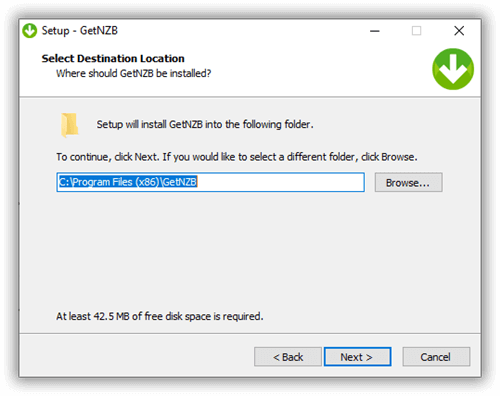 Getnzb Newsreader Install Destination Folder 4