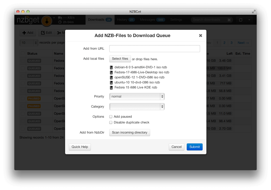 Nzbget Download Dialogue