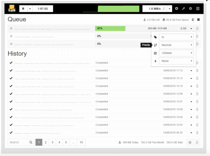 Sabnzbd Quick Change Settings