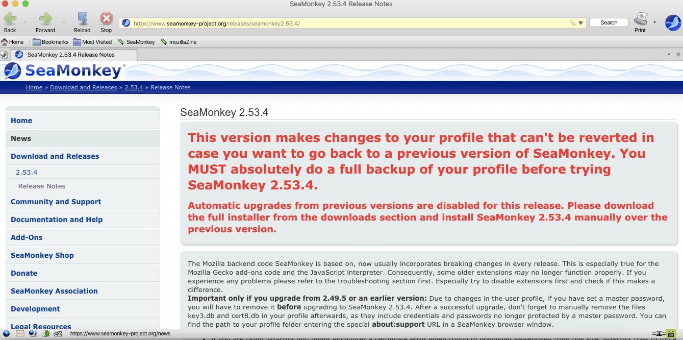 downloading Mozilla SeaMonkey 2.53.17