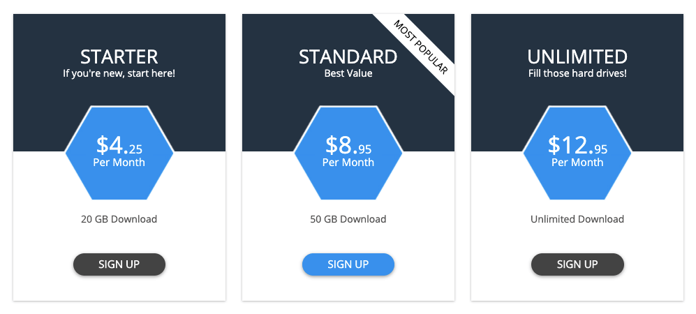 Usenetstorm Pricing