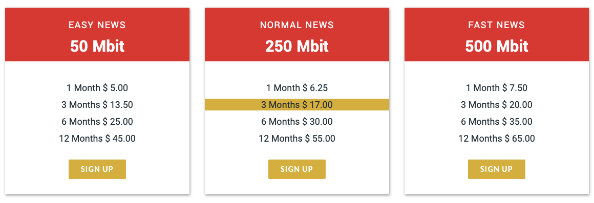 Xennews Pricing